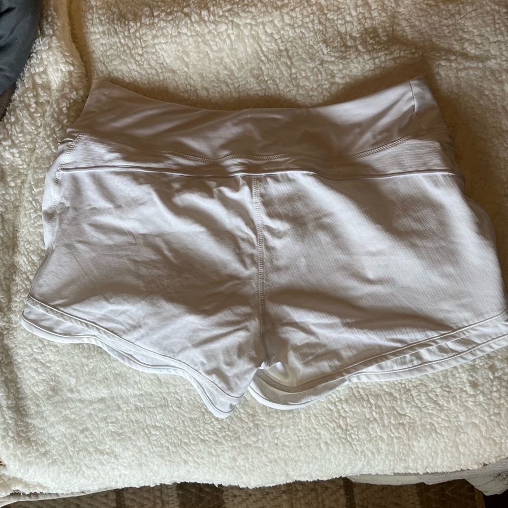 Hylete white athletic shorts
